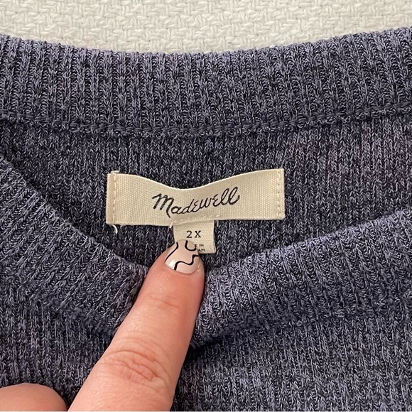 Madewell Plus Westville Tank Spacedye Ribbed Sleeveless Modesty Midi Dress NA628 - Picture 7 of 9